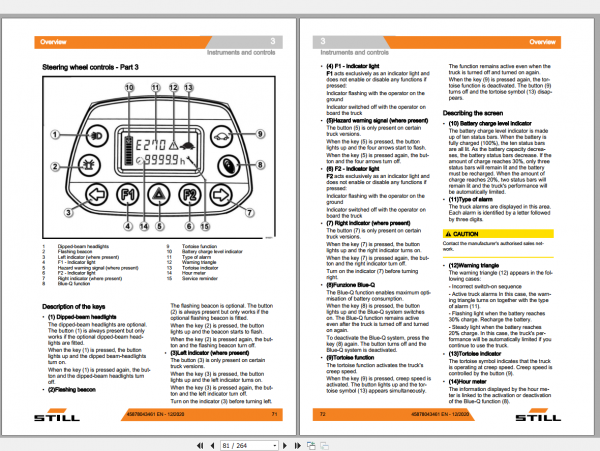 Still Sted Order Pickers and Tow Tractor OPX Series Operating Instruction 3