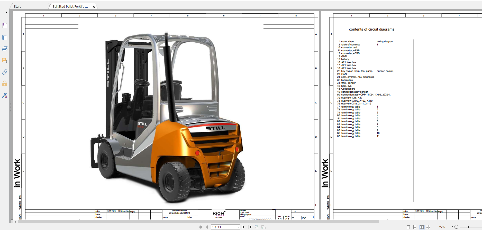 Still Sted Pallet Forklift RX70 20 35 Circuit Diagram 1