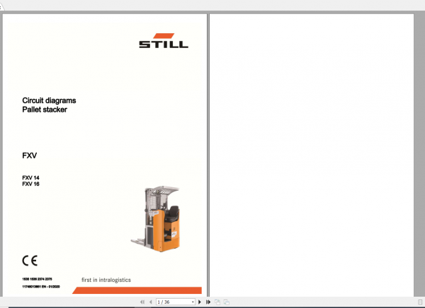 Still Sted Pallet Stacker FXV 14 16 Circuit Diagram 1