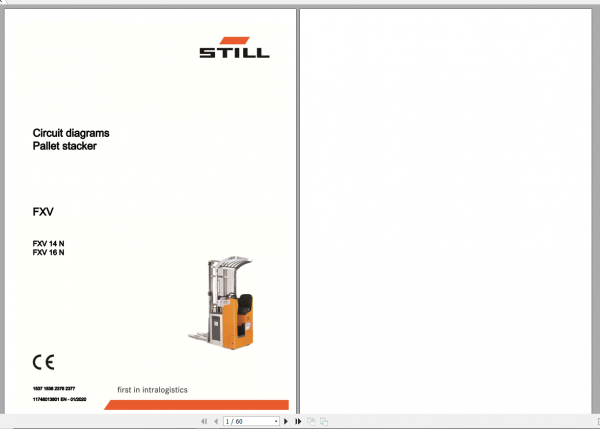 Still Sted Pallet Stacker FXV 14N 16N Circuit Diagram 1
