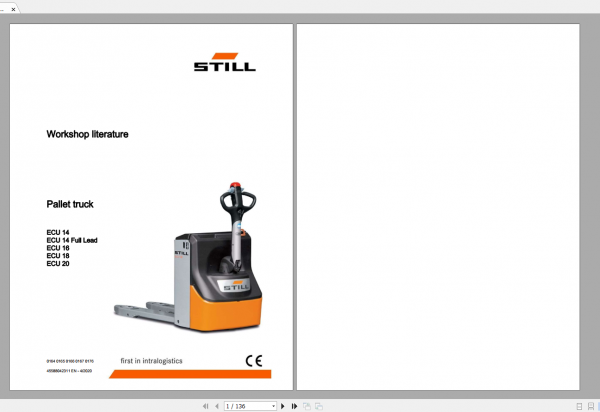 Still Sted Pallet Truck ECU 14 16 18 20 Workshop Manual 1