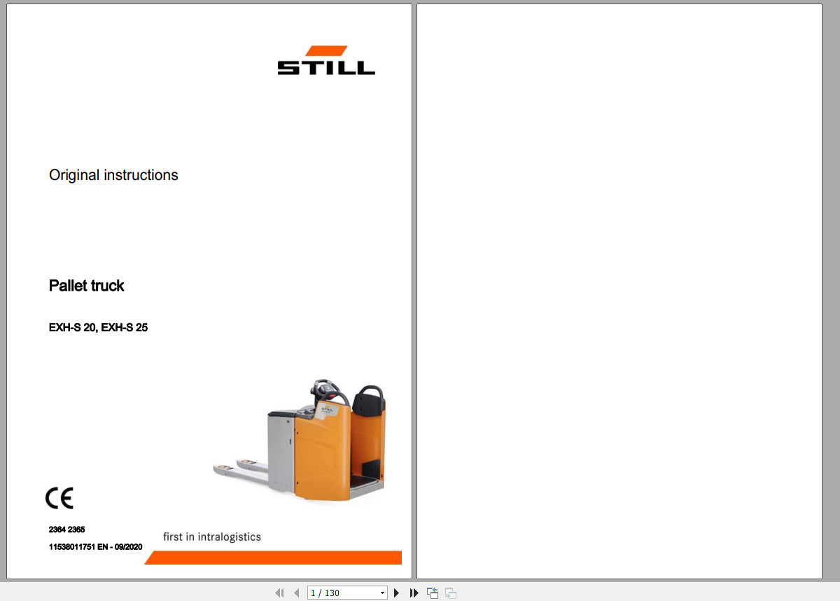 Still Sted Pallet Truck EXH S 20 25 Operating Instruction 1