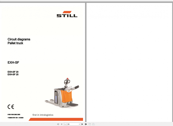 Still Sted Pallet Truck EXH SF 20 25 Circuit Diagram 1