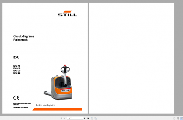 Still Sted Pallet Truck EXU 16 18 20 22 Li Ion Circuit Diagram 1