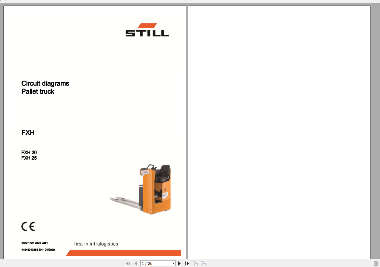 Still Sted Pallet Truck FXH 20 25 Circuit Diagram 1