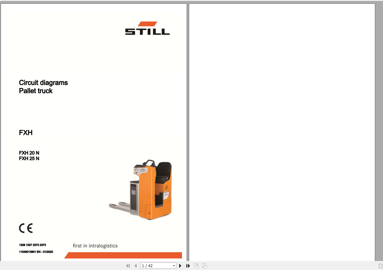 Still Sted Pallet Truck FXH 20N 25N Circuit Diagram 1