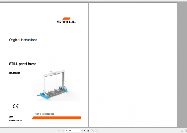 Still Sted Portal Frame Operating Instruction 1