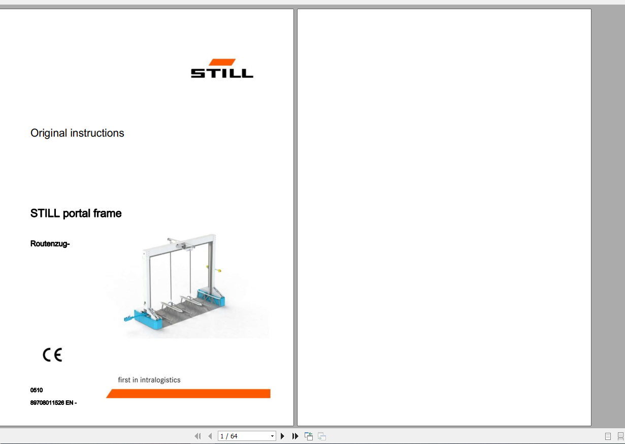 Still Sted Portal Frame Operating Instruction 1