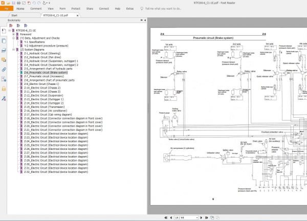 Tadano Mobile Crane AR 2000M 2 C1 1E Circuit Diagram Upper Crane Carrier 3 1