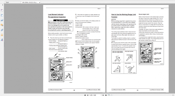 Tadano Rough Terrain Crane GR 150XL 1 GR 150 1 00102 Operation Maintance Manual 3