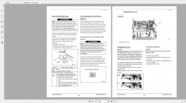 Tadano Rough Terrain Crane GR 300EX 1 GR 300E 1 00312 Operation Maintance Manual 3