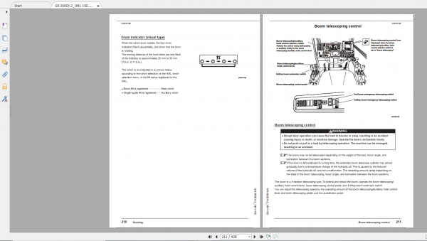 Tadano Rough Terrain Crane GR 300EX 2 GR 300E 2 00102 Operation Maintance Manual 1