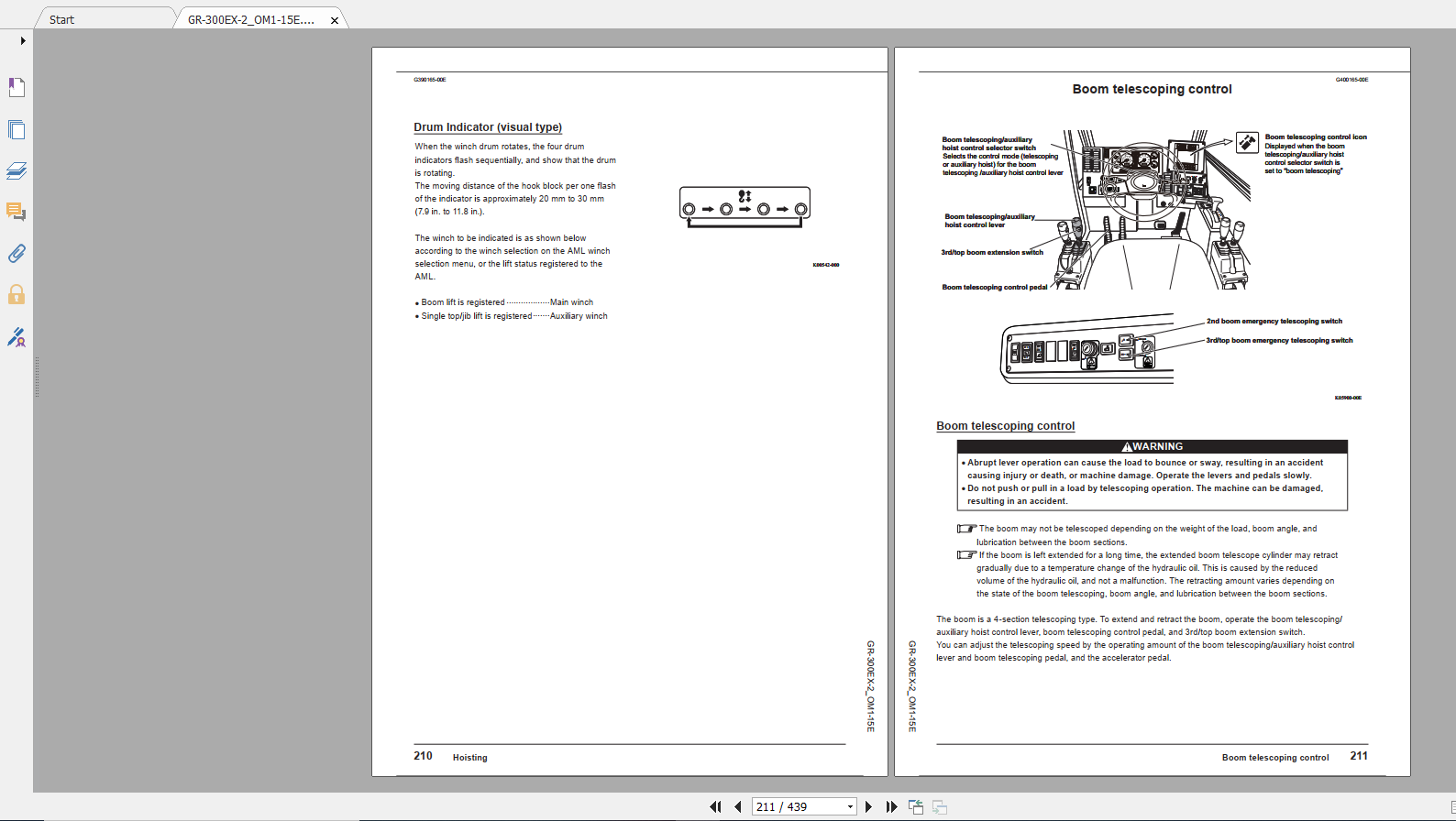 Tadano Rough Terrain Crane GR 300EX 2 GR 300E 2 00104 Operation Maintance Manual 1