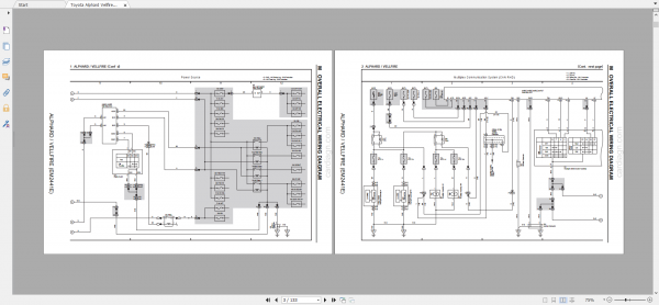 Toyota Alphard VellfireEM2441E Electrical Wiring Diagram 3