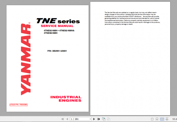 Yale Class 5 Internal Combustion Engine Trucks A261 UT15 18P Operation Service Manual 3