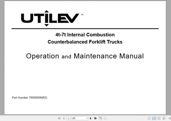 Yale Class 5 Internal Combustion Engine Trucks A408 UT40 50PS Service Manual 12