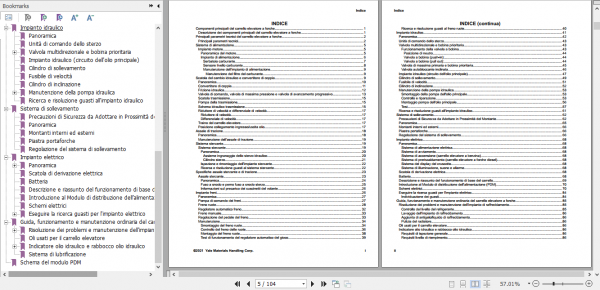 Yale Class 5 Internal Combustion Engine Trucks A7S1 Service Manual Italian 2