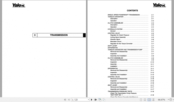 Yale Class 5 Internal Combustion Engine Trucks A810 GLPGDP16 20AFBF Europe Service Manual 3