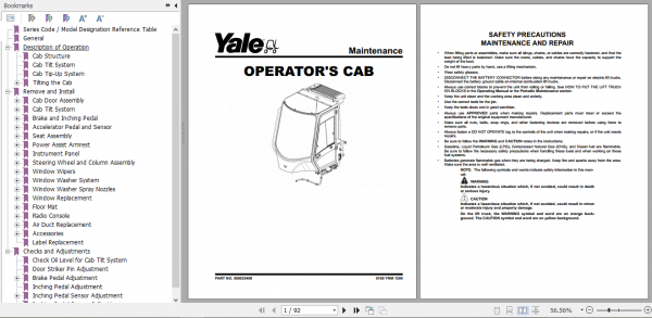 Yale Class 5 Internal Combustion Engine Trucks D877 GDP130EB GDP160EB Europe Service Manual 3