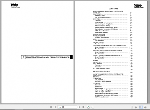 Yale Class 5 Internal Combustion Engine Trucks E177 GLPGDP 202530 RFTF Europe Service Manual 2