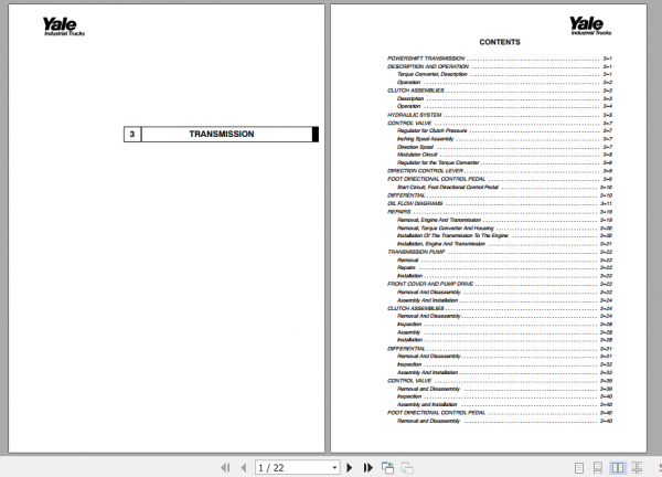 Yale Class 5 Internal Combustion Engine Trucks E177 GLPGDP 202530 RFTF Europe Service Manual 5