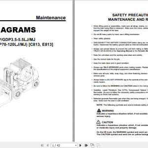 Yale Class 5 Internal Combustion Engine Trucks E813 GDPGLP35 40LJ GDPGLP45 55 MJ Europe Service Manual 2