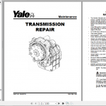 Yale Class 5 Internal Combustion Engine Trucks E876 GDP190DC GDP280DC Service Manual 2