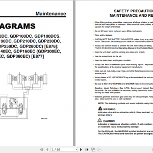 Yale Class 5 Internal Combustion Engine Trucks E877 GDP130EC GDP160EC Europe Service Manual 1