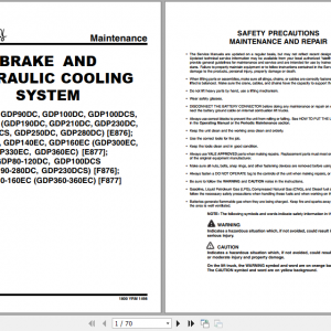 Yale Class 5 Internal Combustion Engine Trucks E877 GDP130EC GDP160EC Europe Service Manual 3
