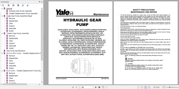 Yale Class 5 Internal Combustion Engine Trucks F813 GLPGDP 40VX5 55VX Europe Service Manual 5