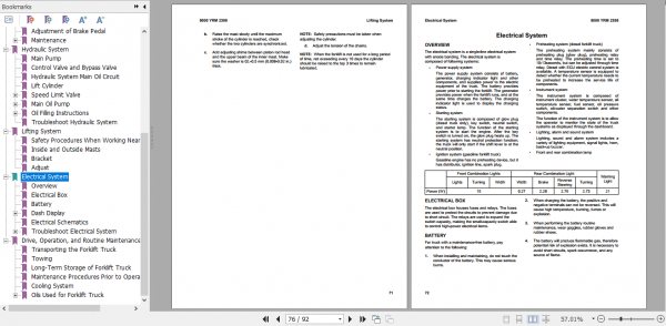 Yale Internal Combustion Engine Truck A7S6 GP40UX GP45UX GP50UX5 Service Manual 3