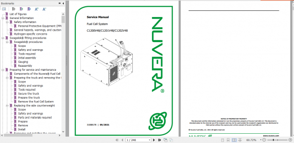 Yale Nuvera Fuel Cell System C1200V48 C1201V48 C1202V48 Service Manual 76002031 1