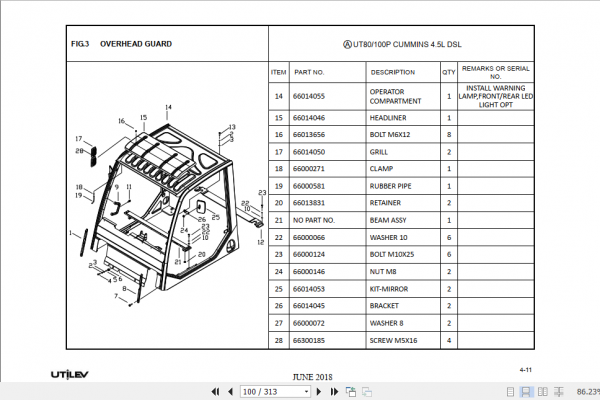 Yale Utilev Internal Combustion Counterbalanced Trucks 8T 10T Parts Catalog 2