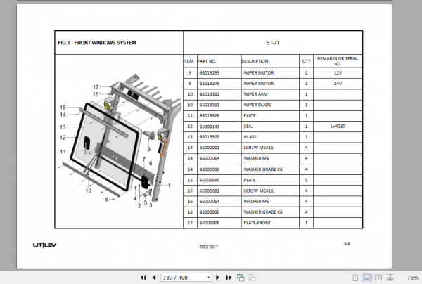 Yale Utilev Internal Combustion Counterbalanced Trucks A417 UT50 70P Parts Catalog 4