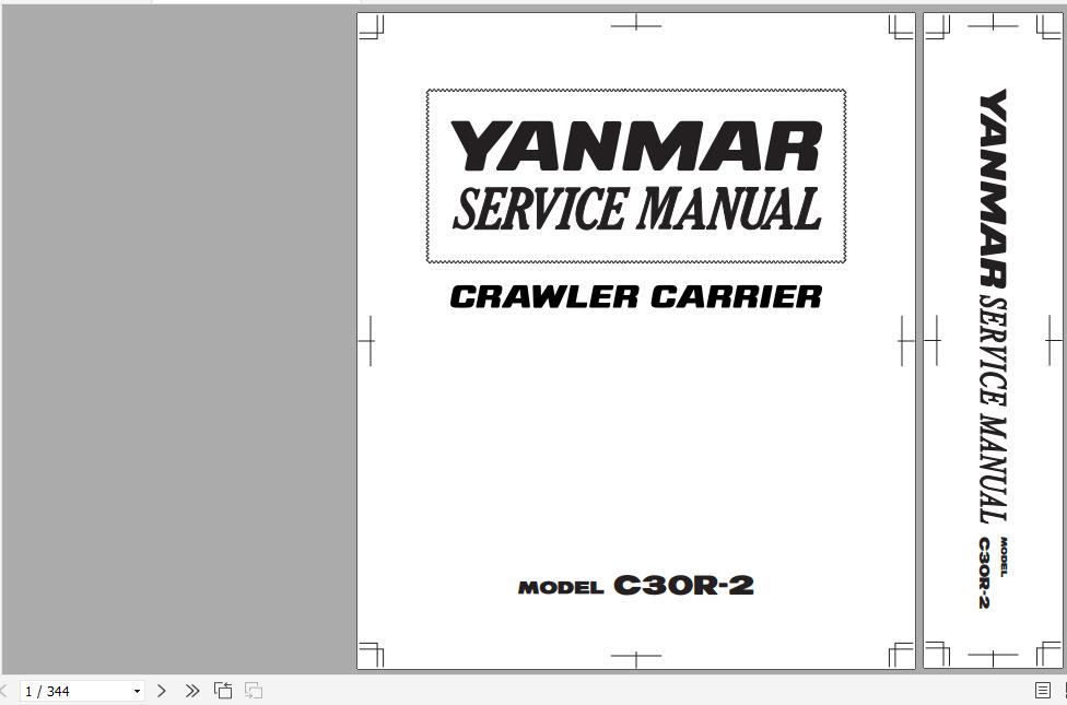 Yanmar Crawler Carrier C30R 2 Service Manuals EN PDF 1