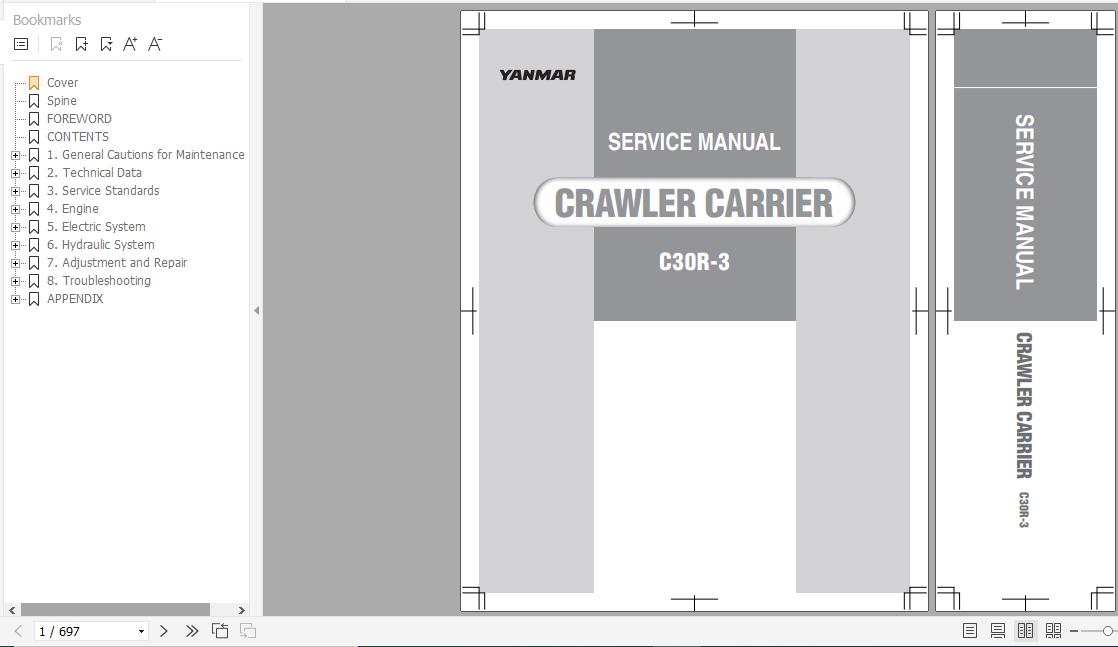 Yanmar Crawler Carriers C30R 3 Service Manuals EN PDF 1
