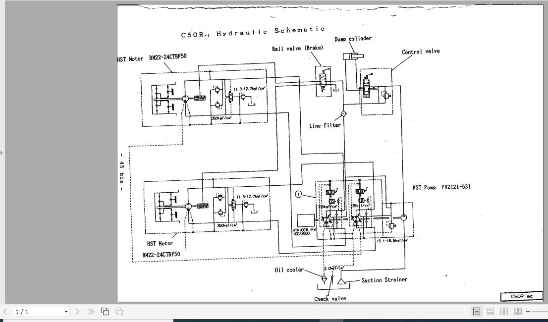 Yanmar Crawler Carriers C50R 1 Hydraulic Diagrams