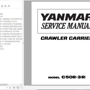 Yanmar Crawler Carriers C50R 3R Service Manuals EN PDF 1