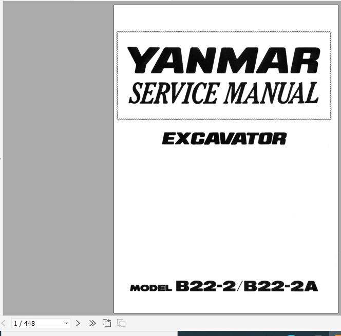 Yanmar Crawler Excavators B22 2 B22 2A Service Manuals EN PDF 1