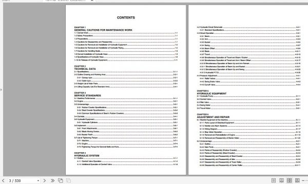 Yanmar Crawler Excavators B7 3 Service Manuals EN PDF 2