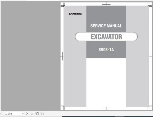 Yanmar Crawler Excavators SV08 1A Service Manuals EN PDF 1