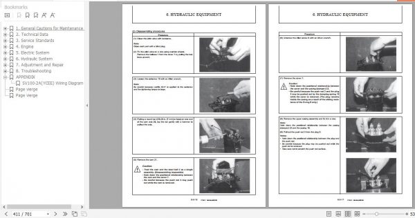 Yanmar Crawler Excavators SV100 2A Service Manuals EN PDF 3