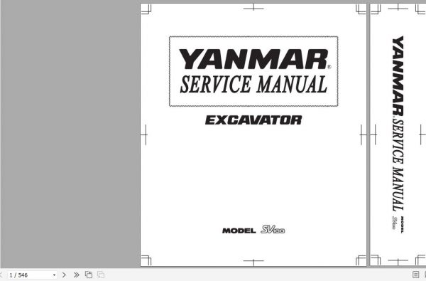 Yanmar Crawler Excavators SV100 Service Manuals EN PDF 1