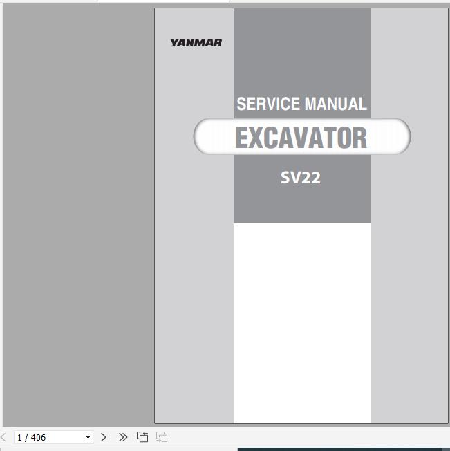 Yanmar Crawler Excavators SV22 Service Manuals EN PDF 1