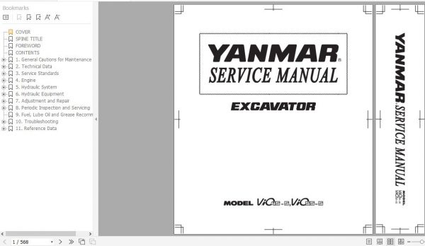 Yanmar Crawler Excavators VIO45 5 VIO55 5 Service Manuals EN PDF 1