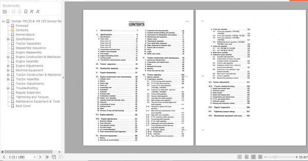 Yanmar Diesel Tractor YM135D YM155D Service Manual 2