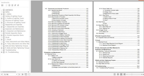 Yanmar Lighting Towers LB446H B1 H 1 Service Manuals EN PDF 2