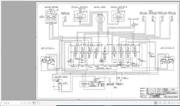Yanmar Mini Excavator B15 Hydraulic Diagrams Z172194 7020