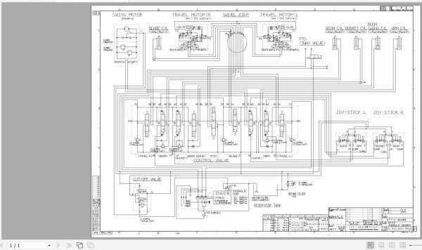Yanmar Mini Excavator B17 2 Hydraulic Diagrams Z172180 7020D