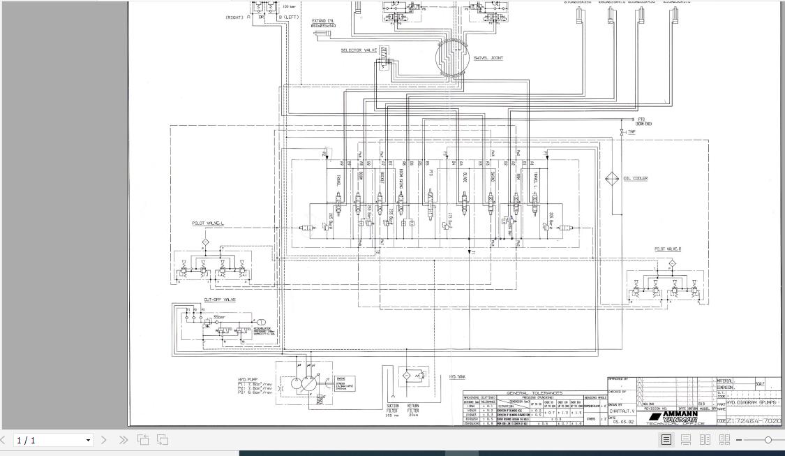 Yanmar Mini Excavator B18 Hydraulic Diagrams Z172464 7020